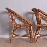 Paire de fauteuils années 1980