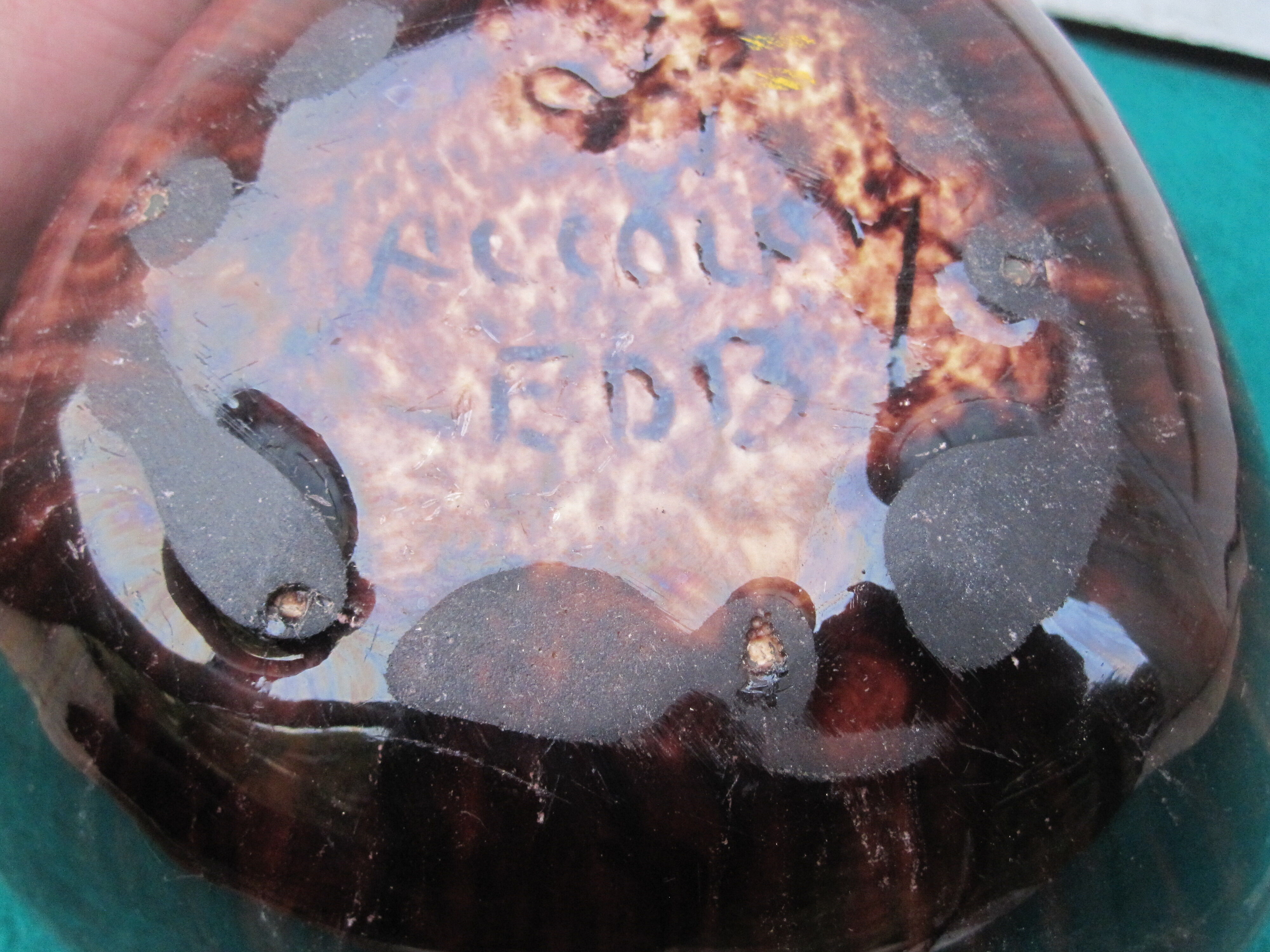 Ceramic cup free-form signed accolay