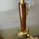 Mid Century Modern 3-light wood and glass chandelier