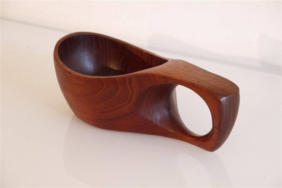 Swedish teak catchall from the 1960s.