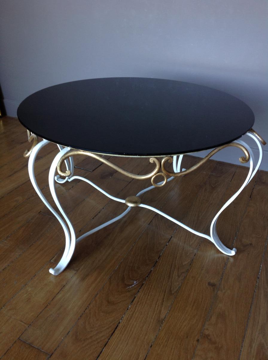 Wrought iron coffee table