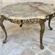 Brass and marble coffee table