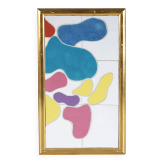 1990s framed ceramics artwork by Jan Snoeck, Netherlands