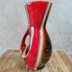 Large vintage vase Verceram France no. 6385 – red, brown and black