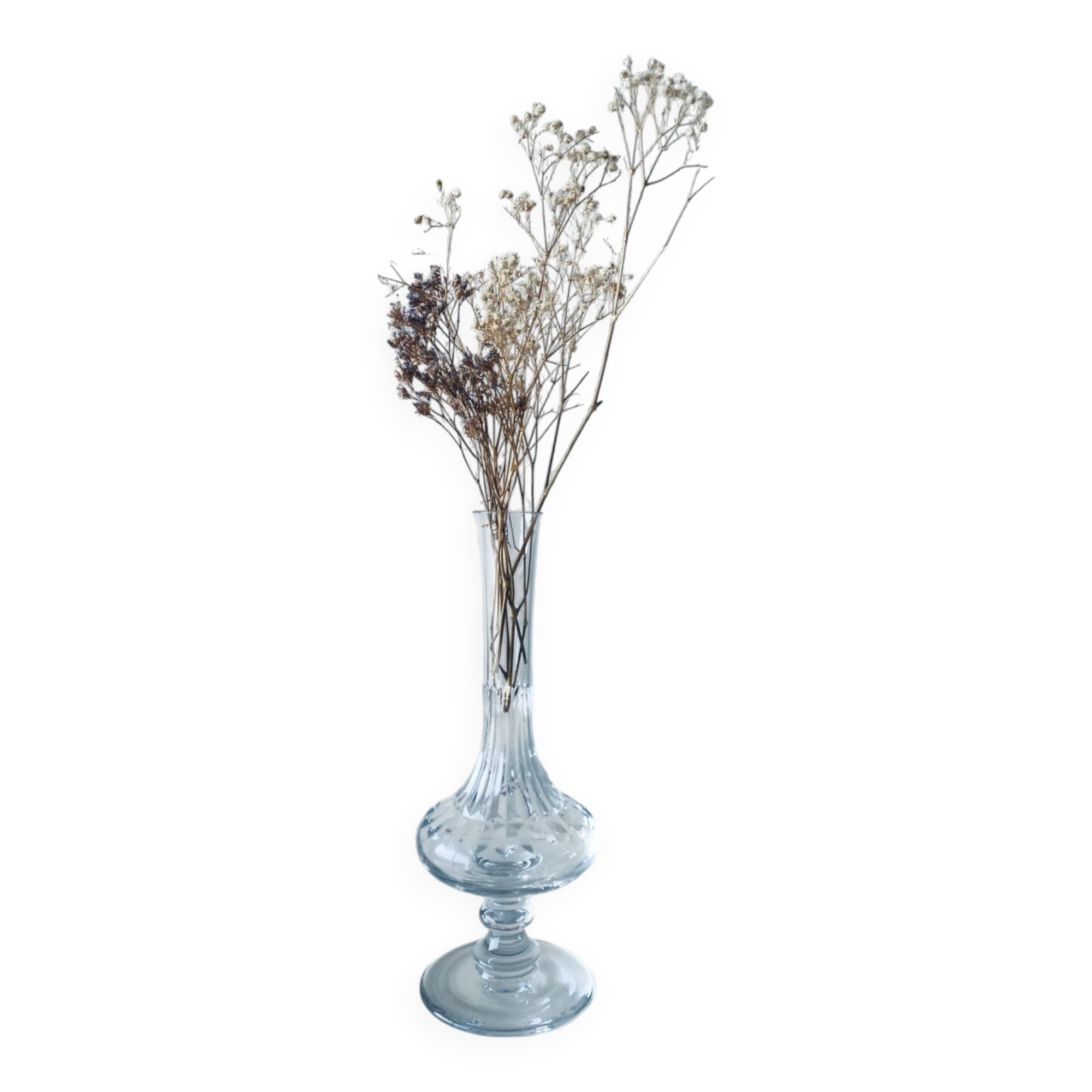 Crystal footed vase