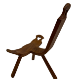 Chaise espagnole vintage brutalist design minimaliste