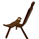 Chaise espagnole vintage brutalist design minimaliste