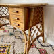 Bureau en rotin vintage