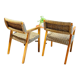 Pair of Olivier de Schrijver armchairs in water hyacinth