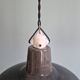 Set of 3 industrial pendant lights in anthracite enameled sheet metal