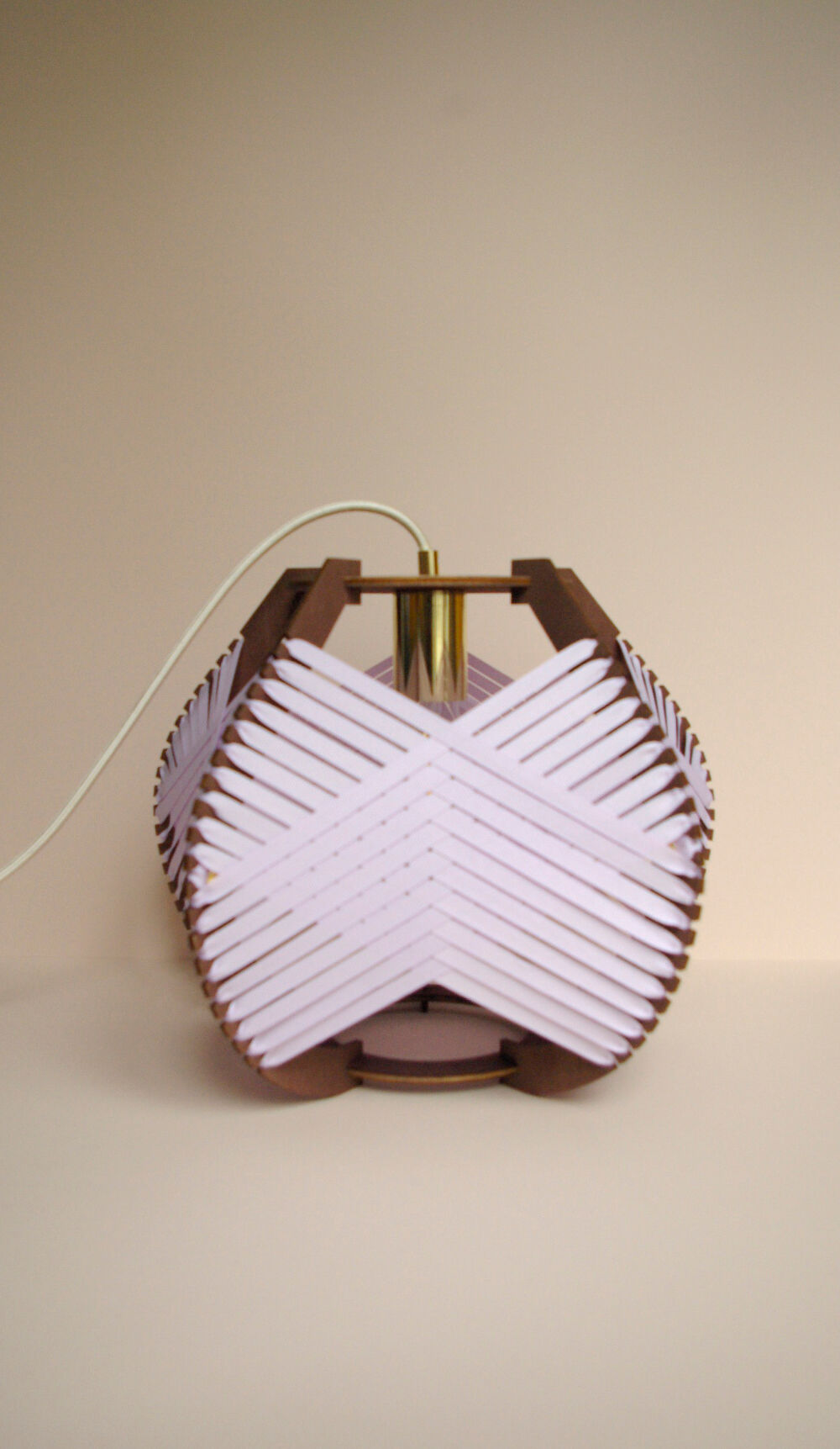 Woven lilac lamp to install