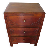 Vintage - Belle commode Art déco -3 tiroirs - Années 40