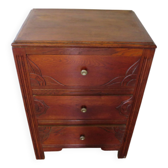 Vintage - Beautiful Art Deco chest of drawers - 3 drawers - 1940s