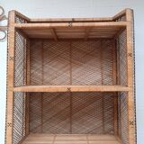 Vintage rattan shelf