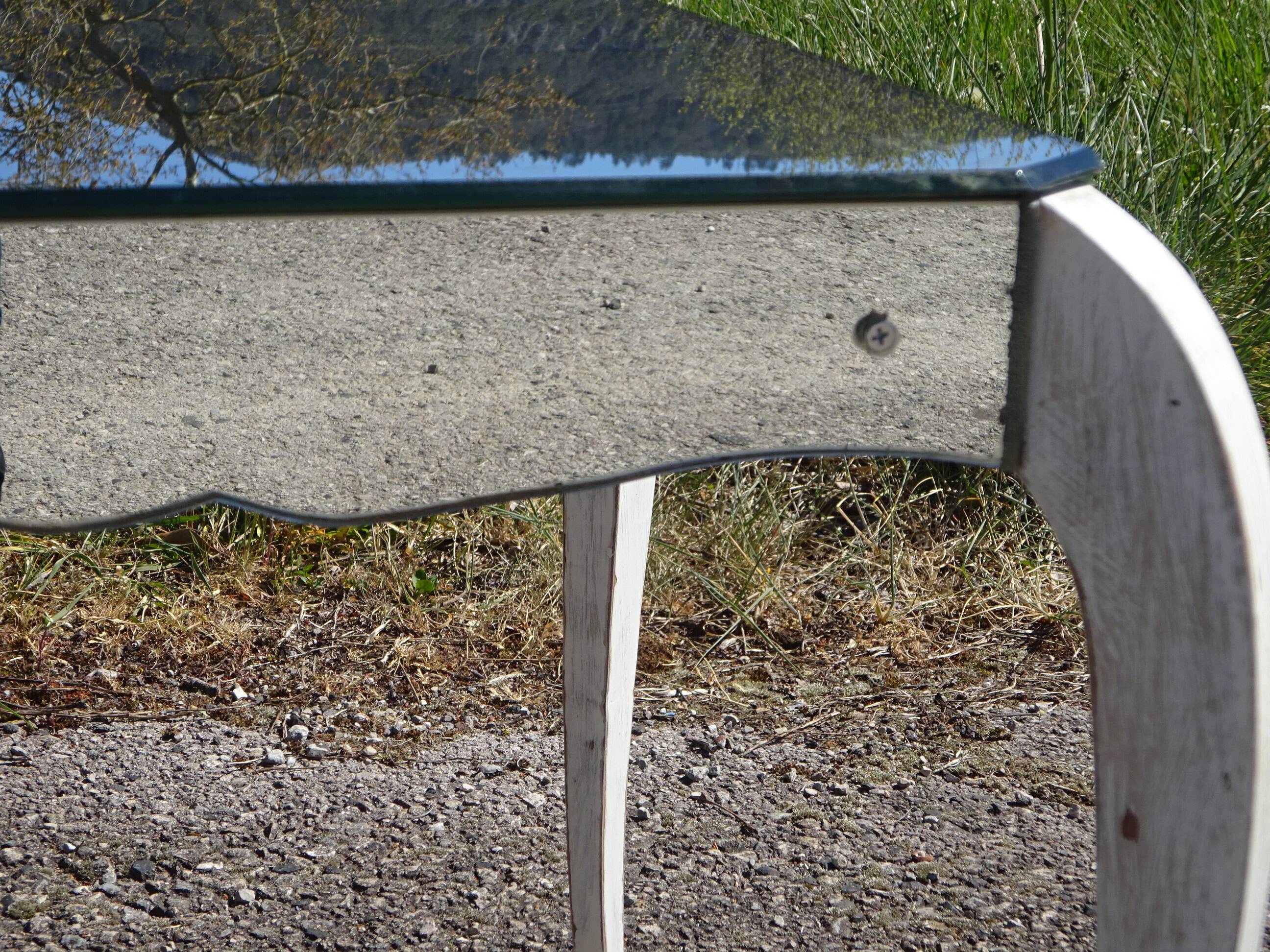 Mirror glass coffee table