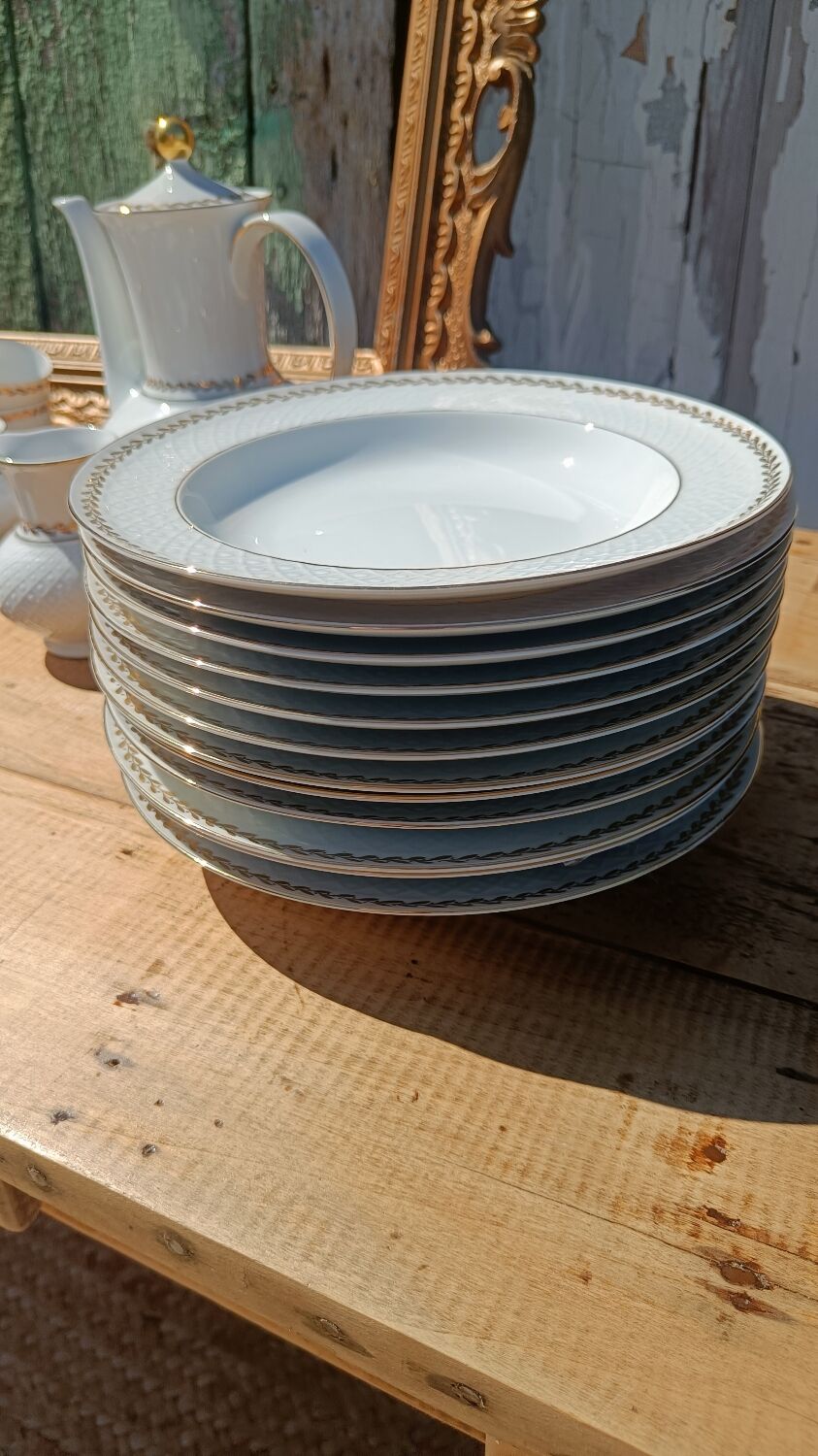 assiettes plates en porcelaine Bavaria – Seltmann Weiden