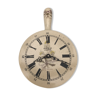 Horloge Kiple quartz en forme de casserole en céramique avec dessin vintage