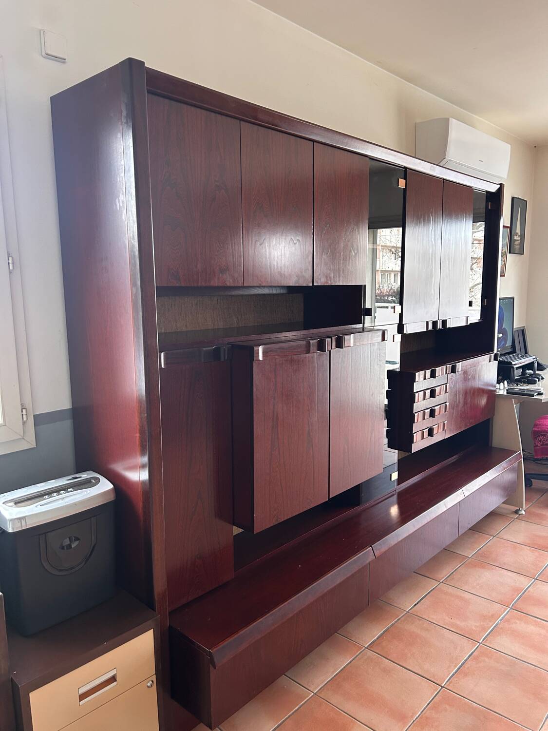 Living room, rosewood buffet