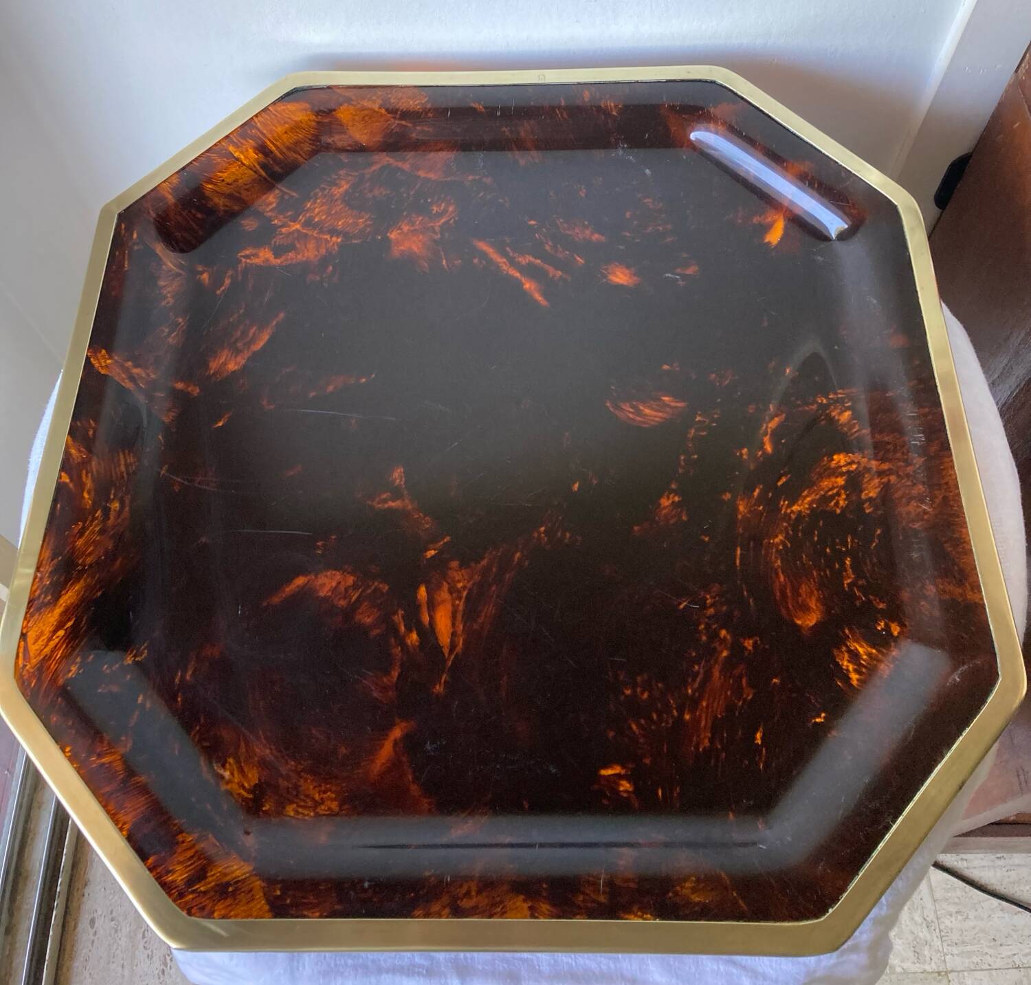 Large vintage lucite tray from the Dior Home collection