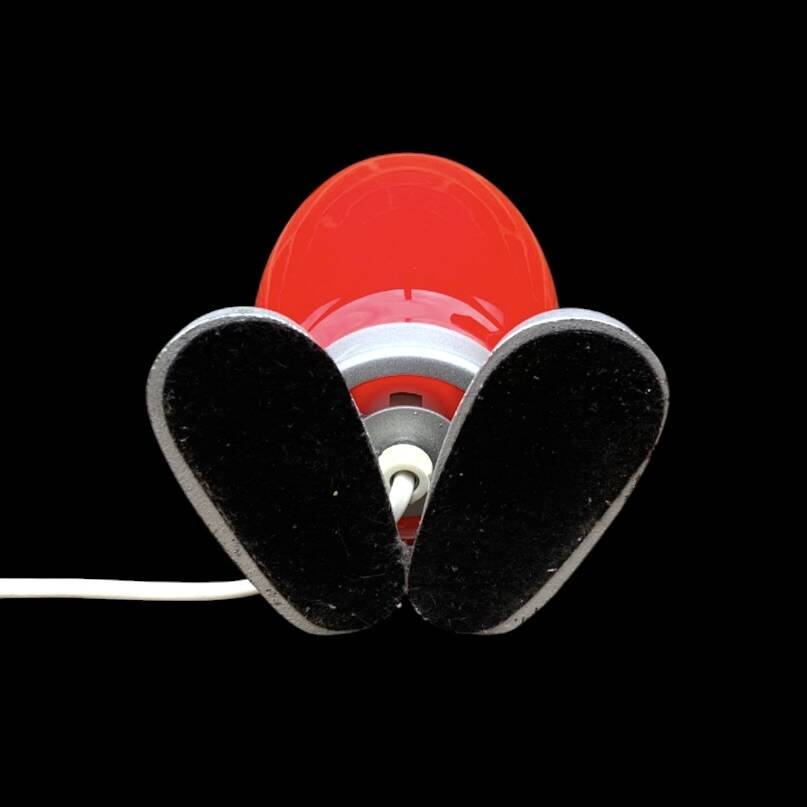 Vintage Fjörtön / Dino Egg red lamp - Tatsuo Konno for IKEA — 90s