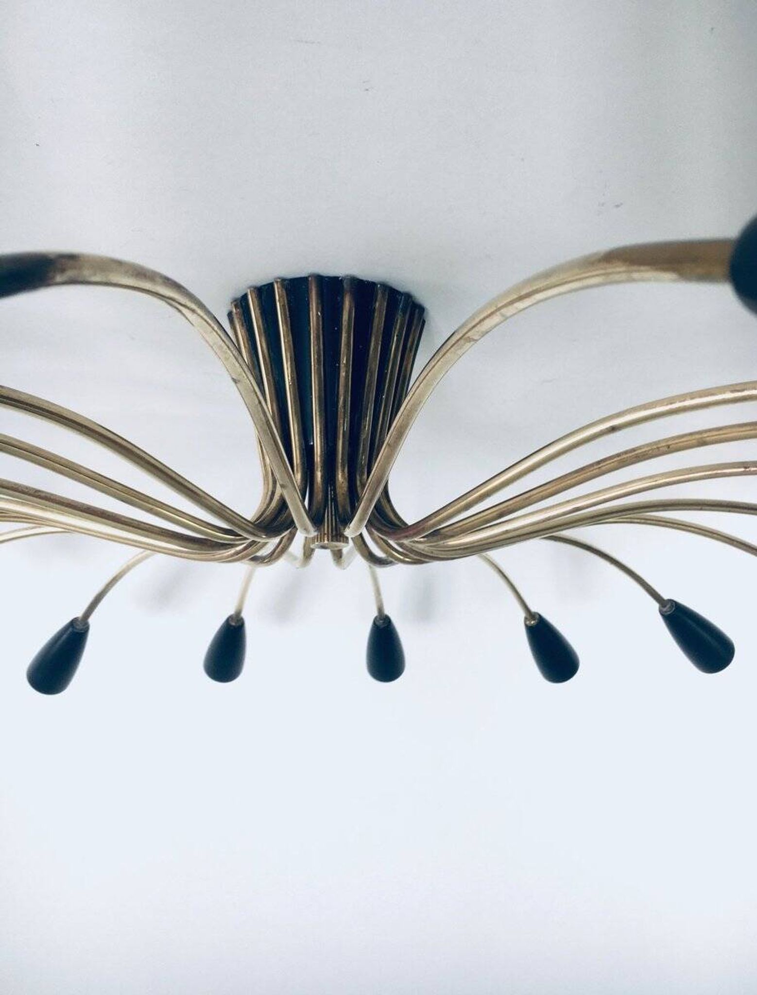 Sputnik 18-Arm Ceiling Lamp from Kaiser Leuchten, Germany, 1950s