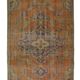 One-of-a-kind turkish handwoven vintage rug - rustic vintage charm 290x 140