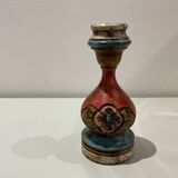 Bougeoir en bois peint