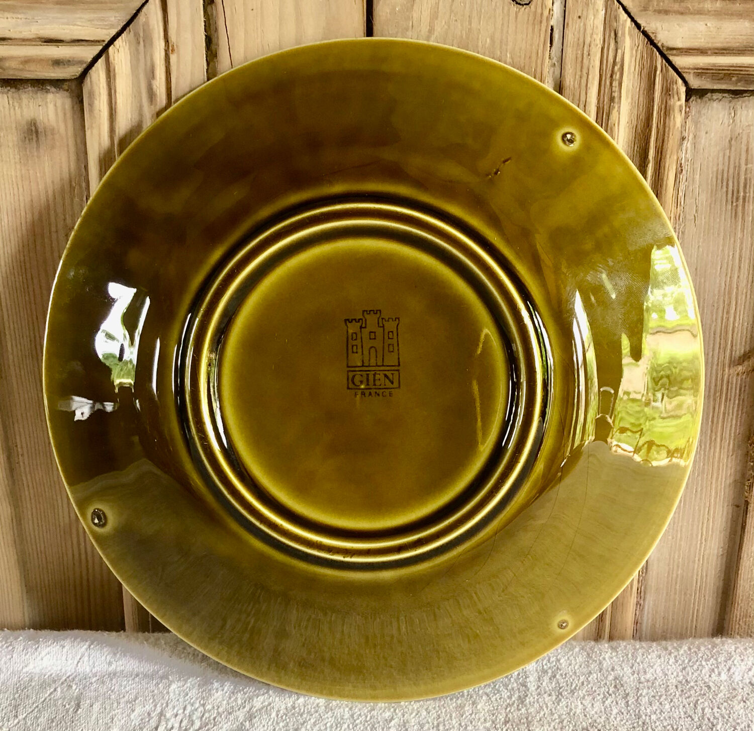 4 plates barbotine Gien