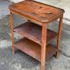 1950s Art Deco solid wood shelf with drawer