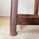 Antique farmhouse stool in solid oak – Rustic Brutalist Look