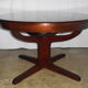 Round table central feet with 2 extensions of the 70s / 80s