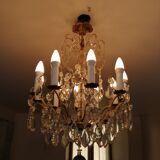 Grapevine chandelier with 10 arms of light
