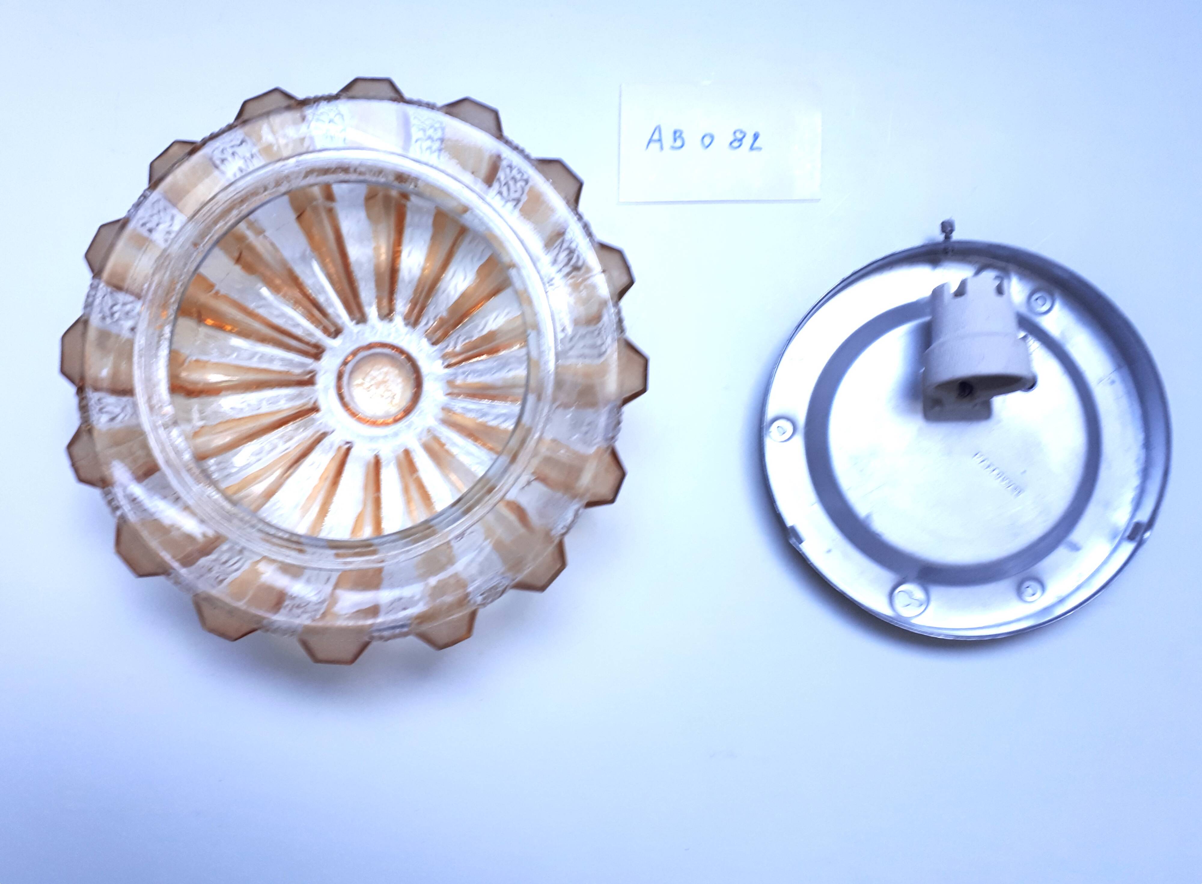 Typical 70s vintage ceiling light, sun