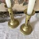 Pair of gilded brass candlesticks