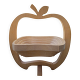Foldable wooden fruit basket and trivet