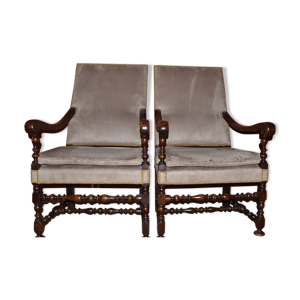 Fauteuils en noyer début - xviii