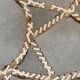 Vintage round cowhide rug 70