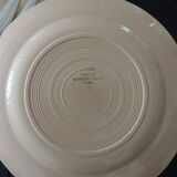 Old flat plate Digoin pink pattern