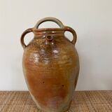 Old 3-handled sandstone jar