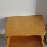 Side table bedside end of sofa in light wood art deco style