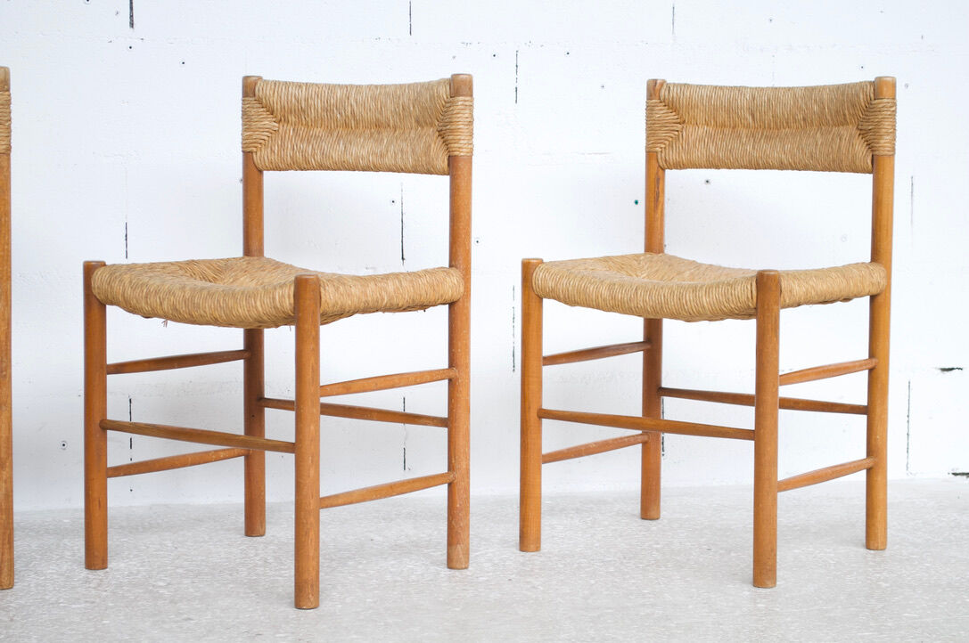 4 chairs Dordogne 60's Robert Sentou