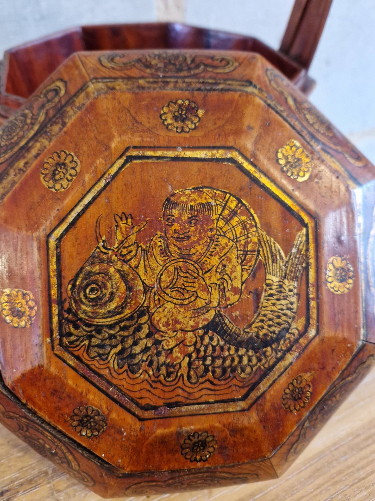 Antique Wedding Basket China 19th Century