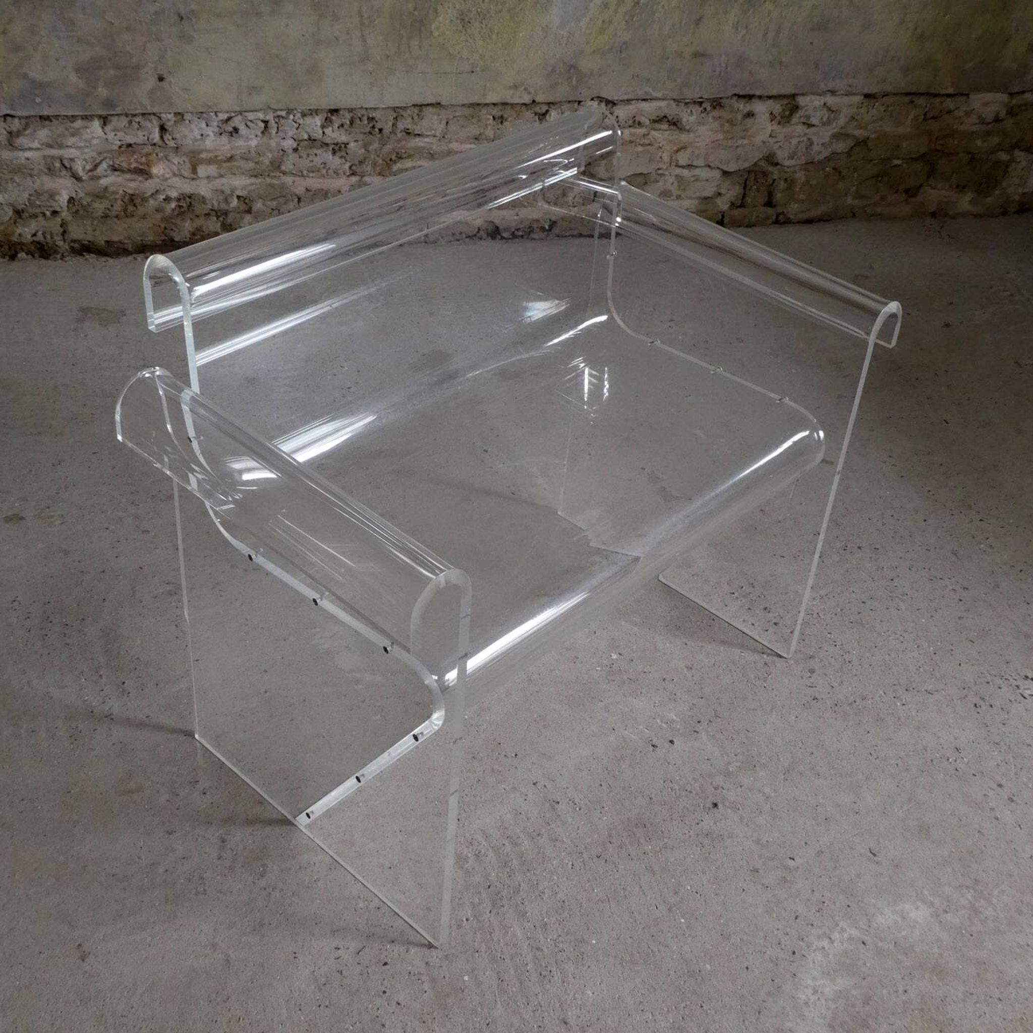 plexiglass bench, 1970