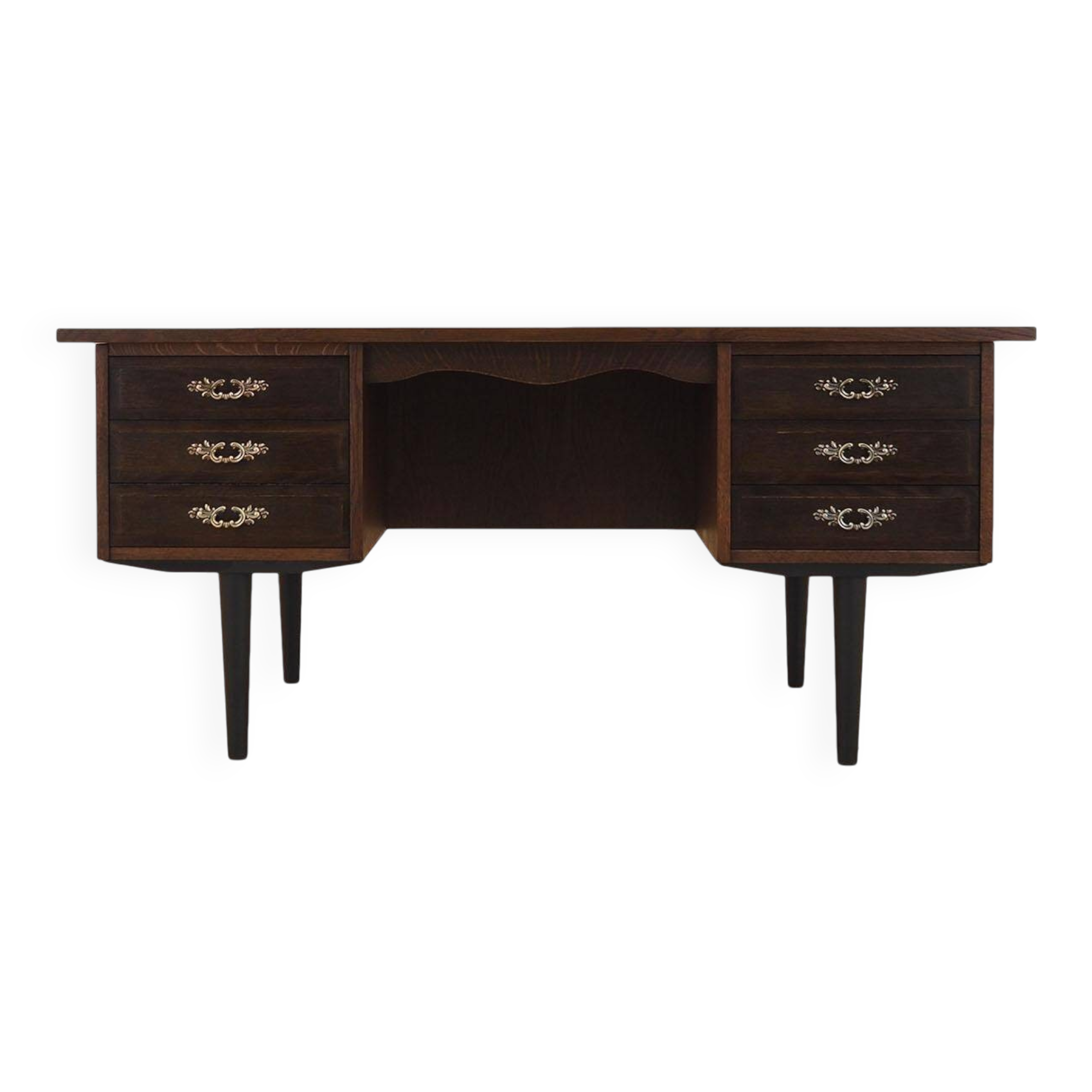 Bureau en noyer danois avec tiroirs, années 1960