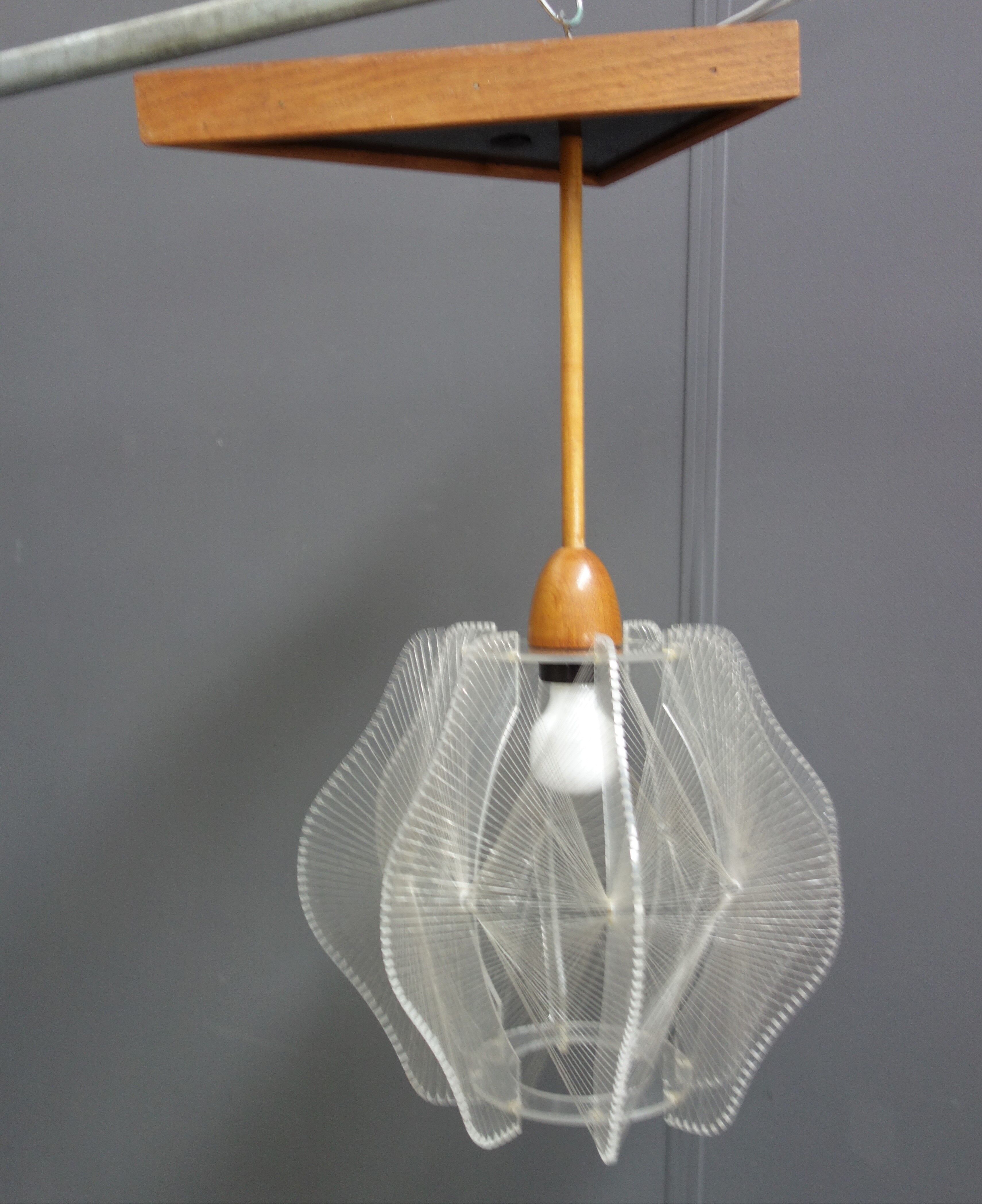 Pendant Lamp by Paul Secon for Sompex Mid Century, space age