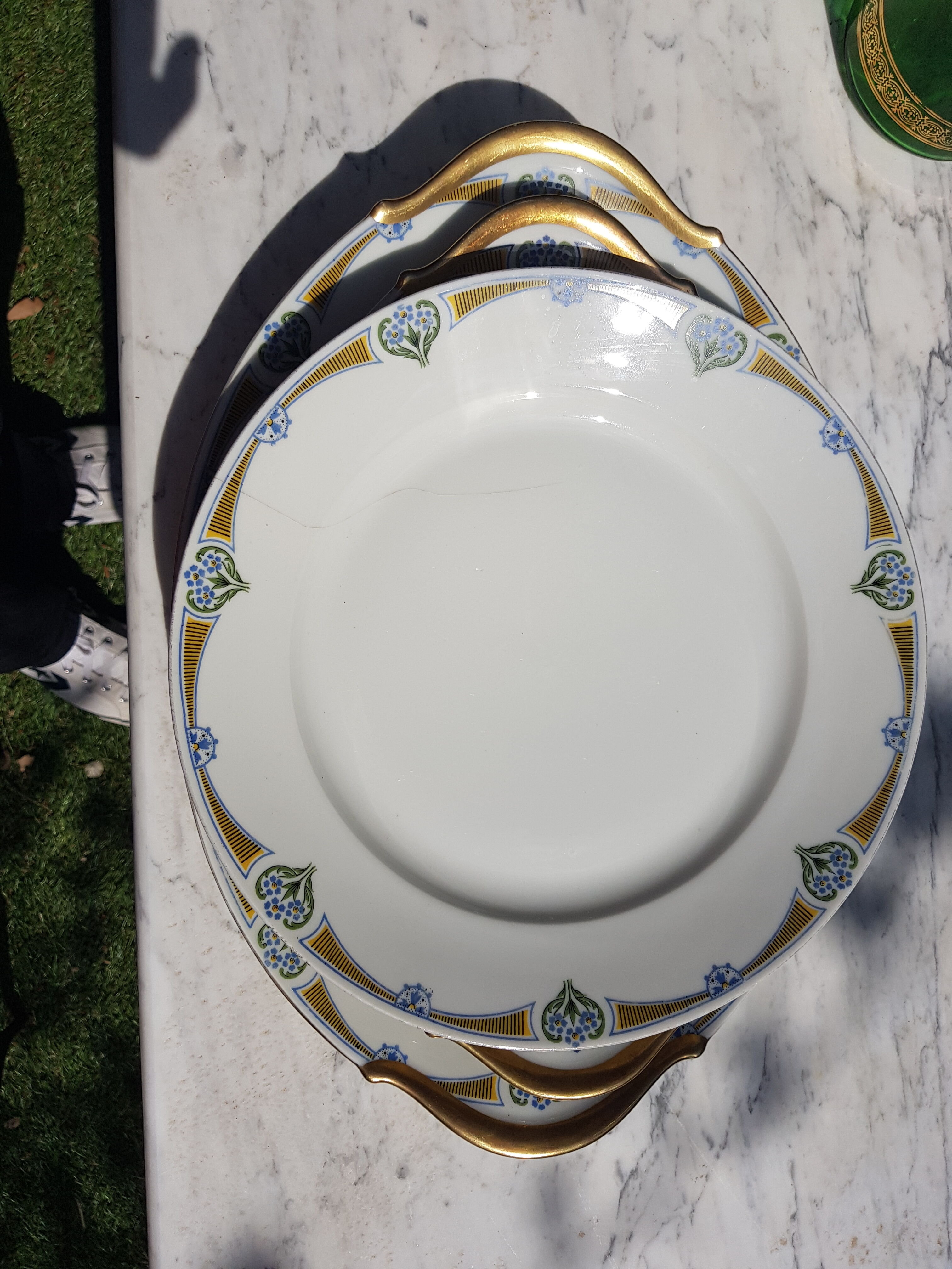 3 large serving dishes in Limoges porcelain