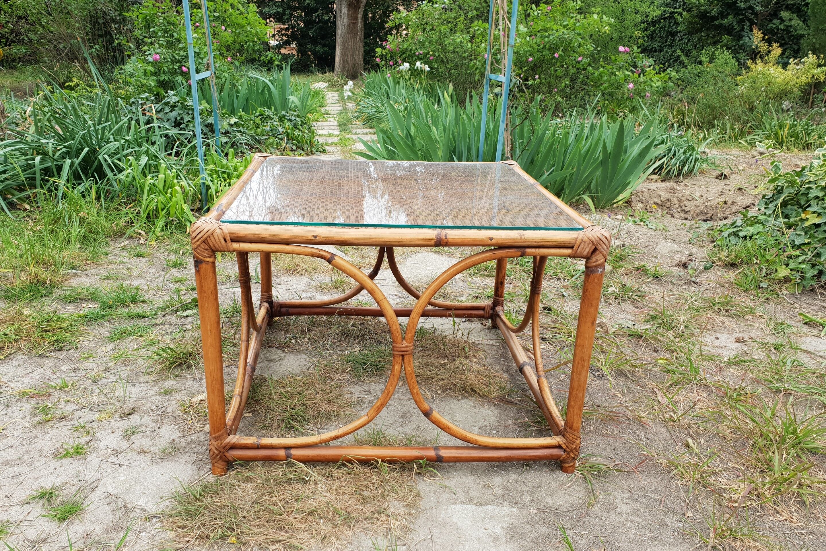Bamboo coffee table 1970