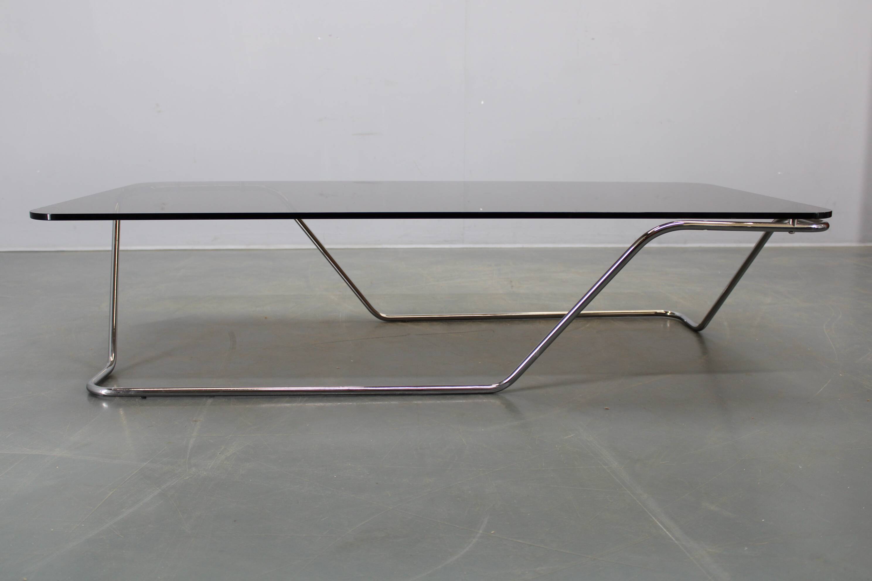 Mid-century smoked glass coffee table, Italy, 1970s