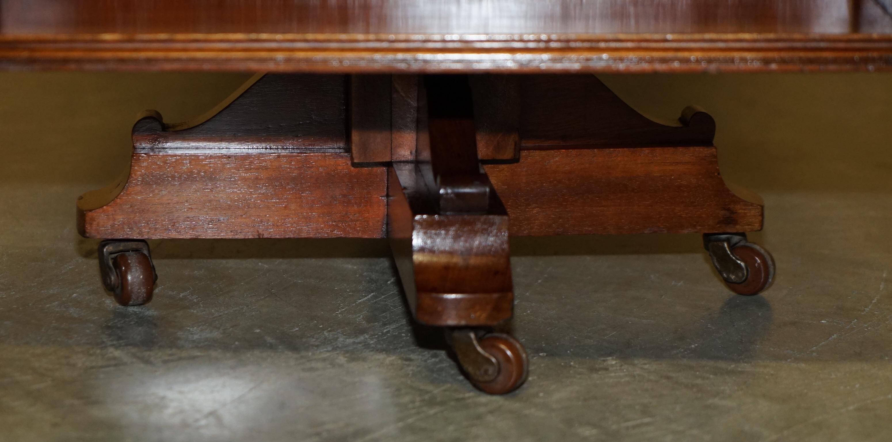 Art Nouveau Antique Rotating Library Table Liberty Style