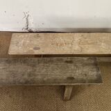 Pair of vintage wooden benches